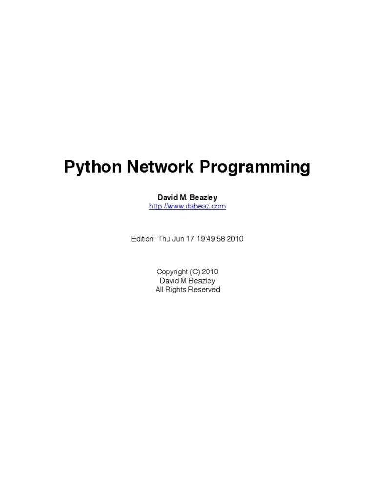 Python Net Binder PDF Network Socket Hypertext Transfer Protocol