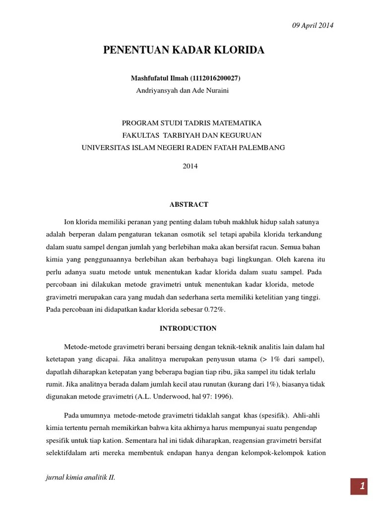 Analisis Gravimetri Pdf