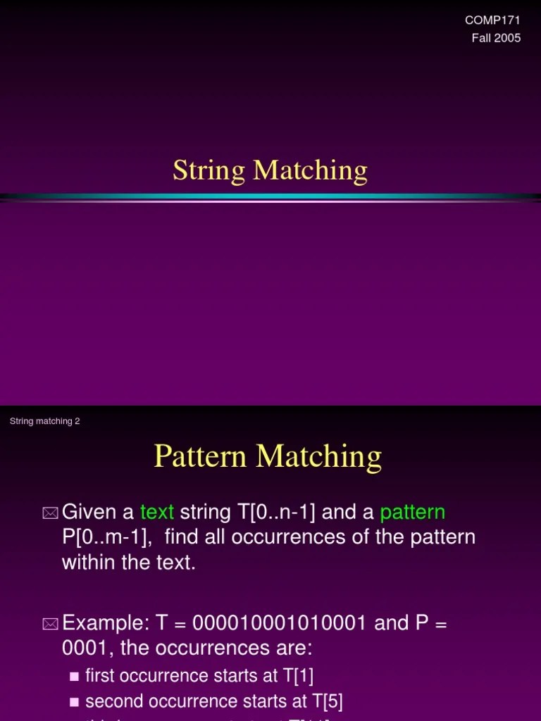 String Matching PDF