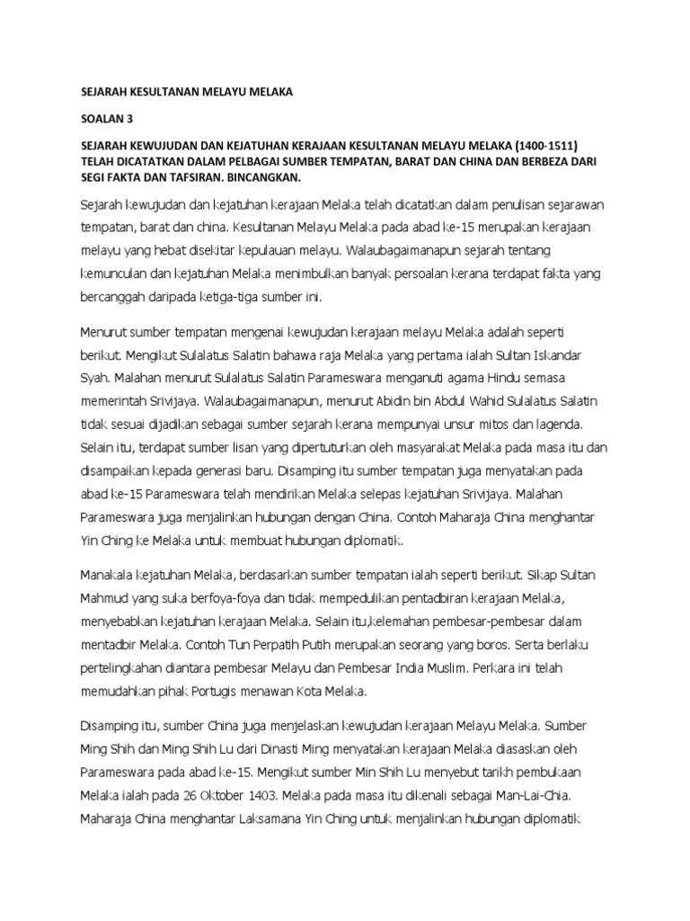 Kemerosotan Kesultanan Melayu Melaka - Voooty
