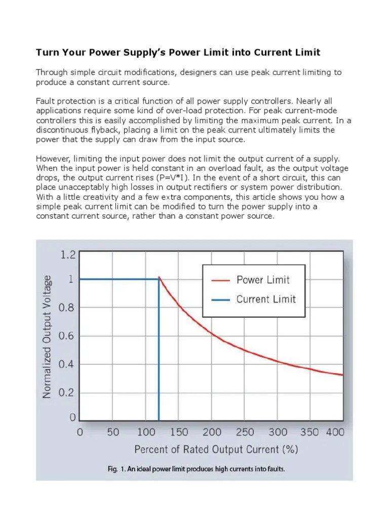 Turn Your Power Supply's Power Limit Into Current Limit | PDF | Power