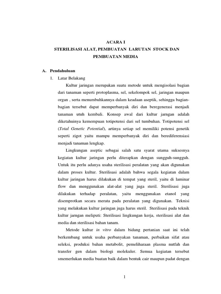 JURNAL STERILISASI ALAT KULTUR JARINGAN PDF
