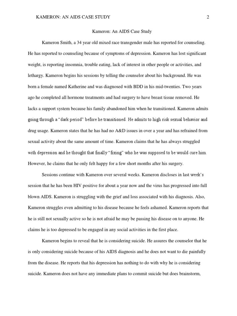 case study Hiv/Aids Terminal Illness