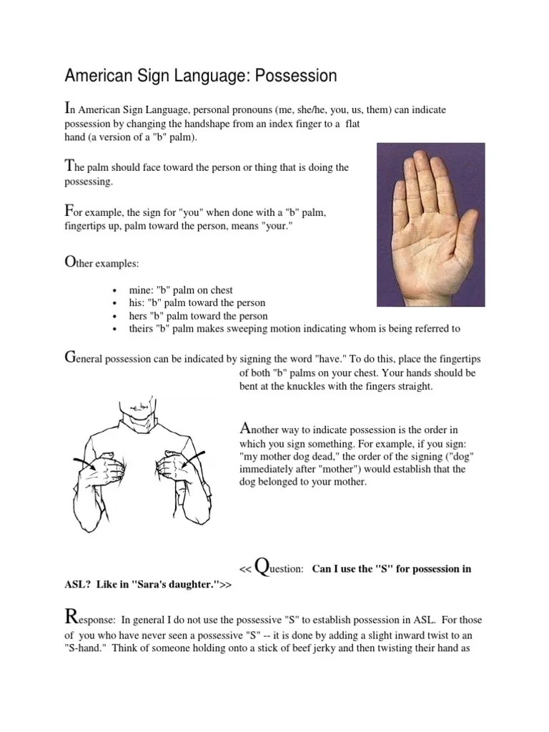American Sign Language PDF American Sign Language Sign Language