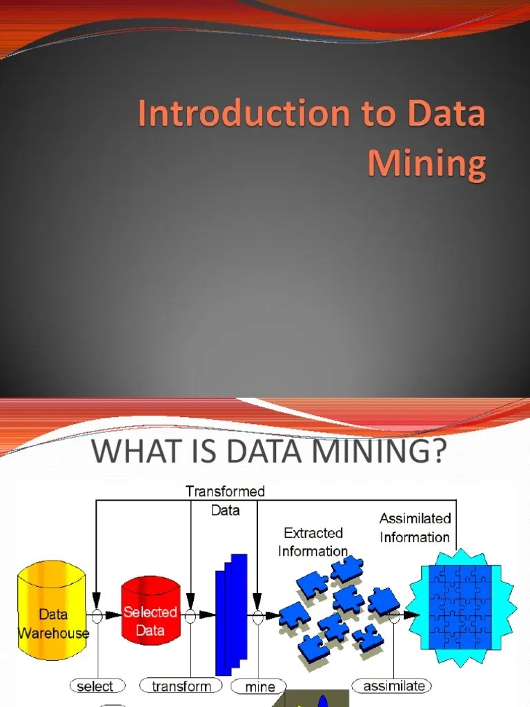 Introduction to Data Mining.ppt Data Mining Statistical Classification