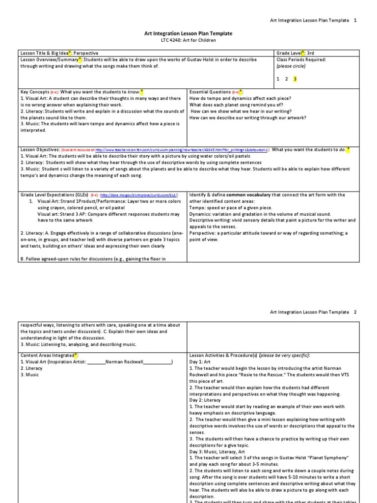 lesson plan template ltc4240 1 Lesson Plan Literacy Free 30day Trial Scribd