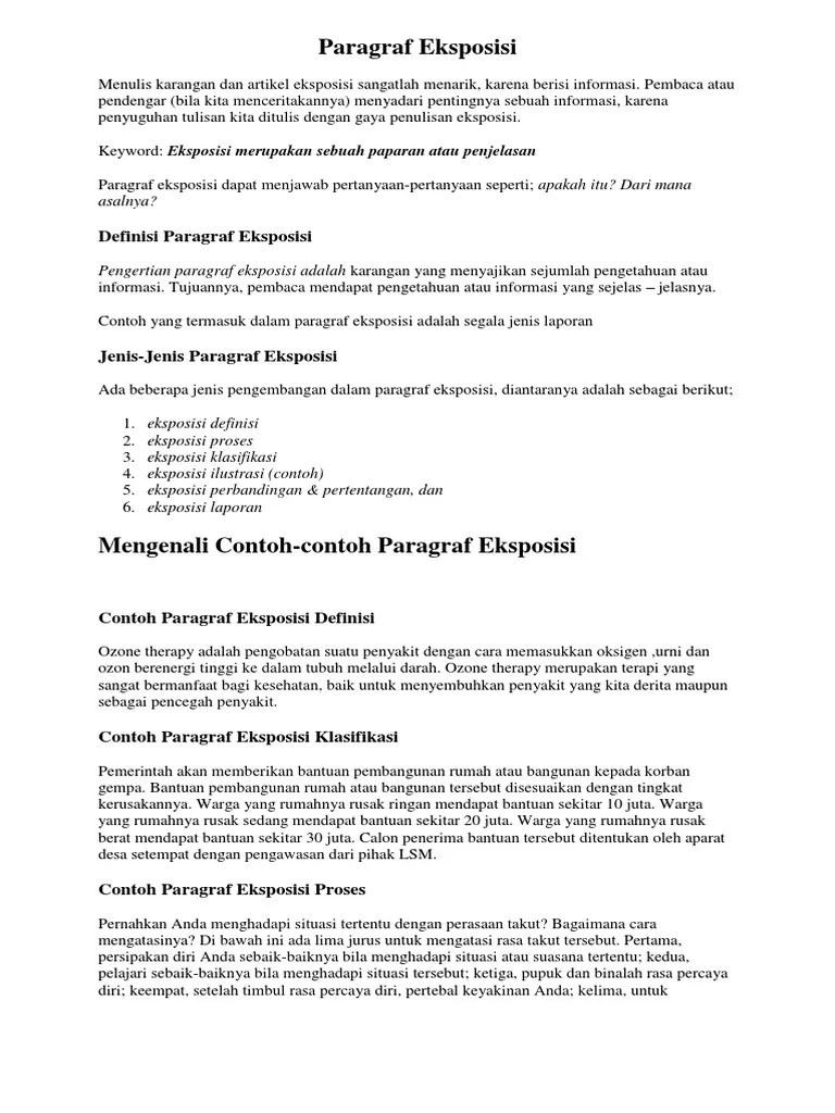 Jenis Jenis Teks Eksposisi Beserta Contohnya Berbagai Teks Penting