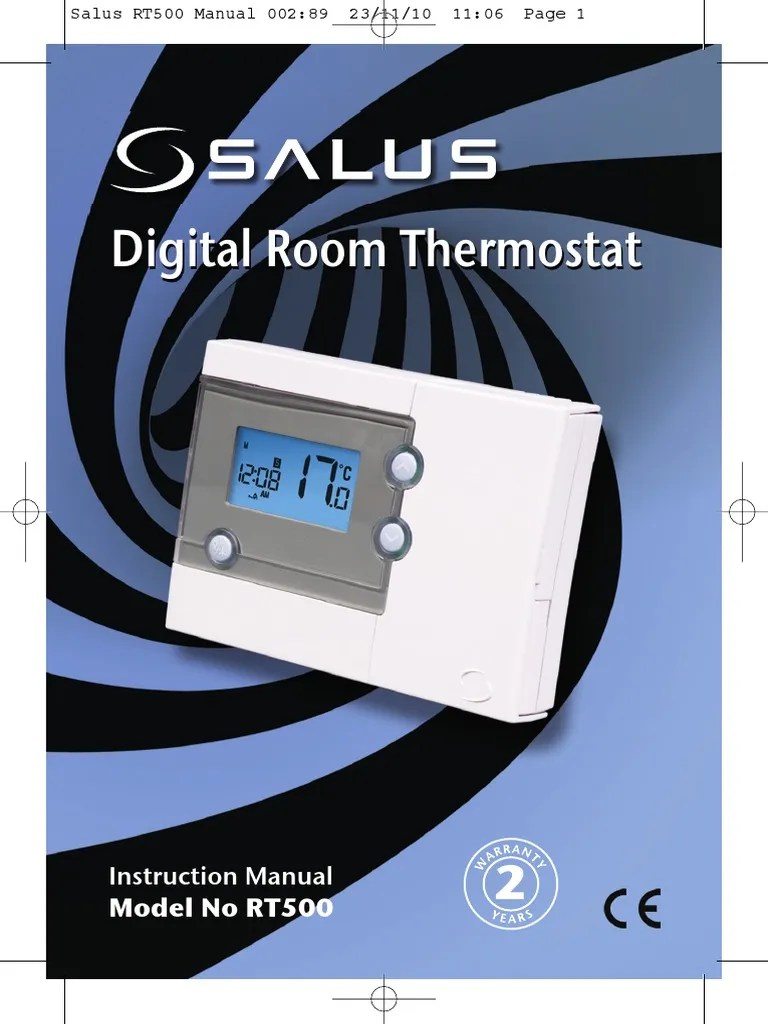 Salus RT500 Manual 002 Thermostat Celsius