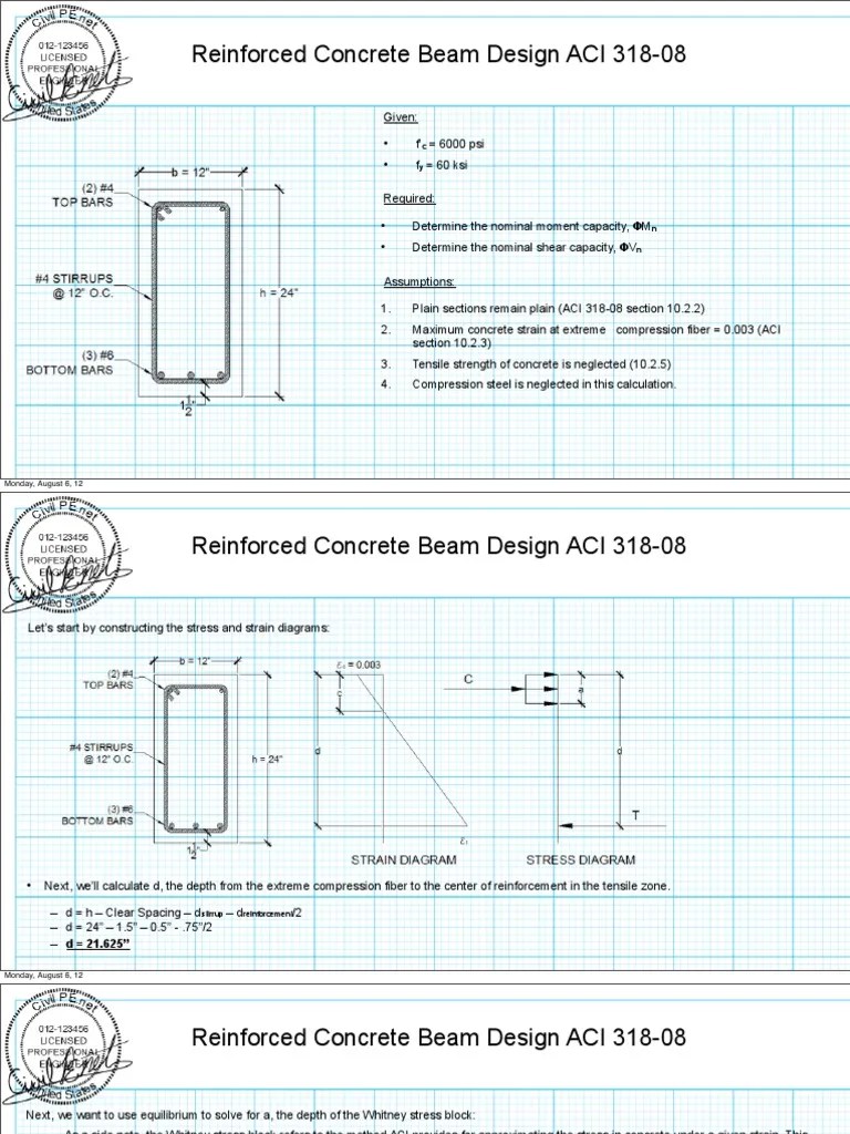 Reinforced Concrete Beam Design ACI 318 08 Beam (Structure