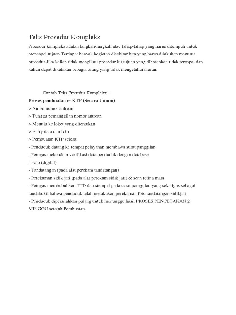 Pengertian Teks Prosedur Protokol