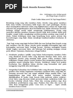 Pendahuluan Resensi Perahu Kertas – Penggambar