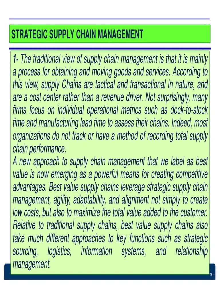 Case Study Strategic Supply Chain Management.pdf Supply Chain
