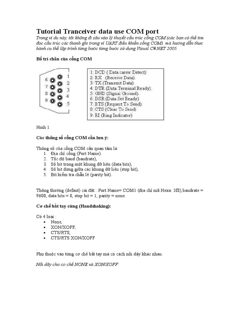 Lap Trinh Serial Port Trong C Sharp PDF