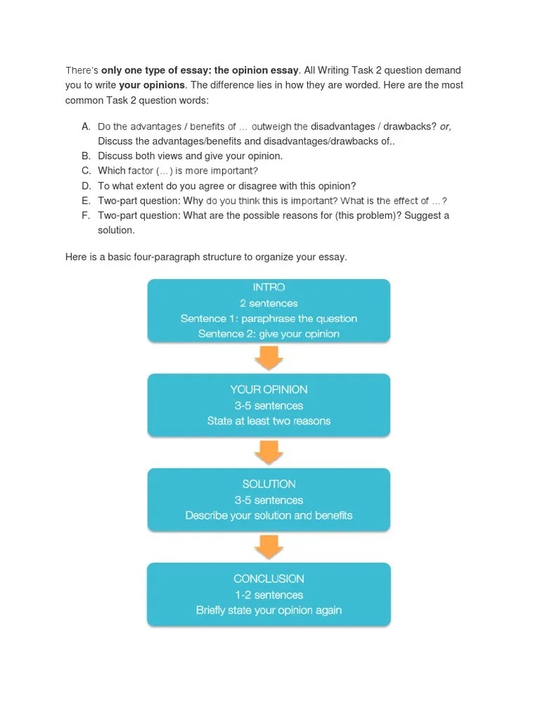 Ielts Writing Task 2 Types of Essays Essays