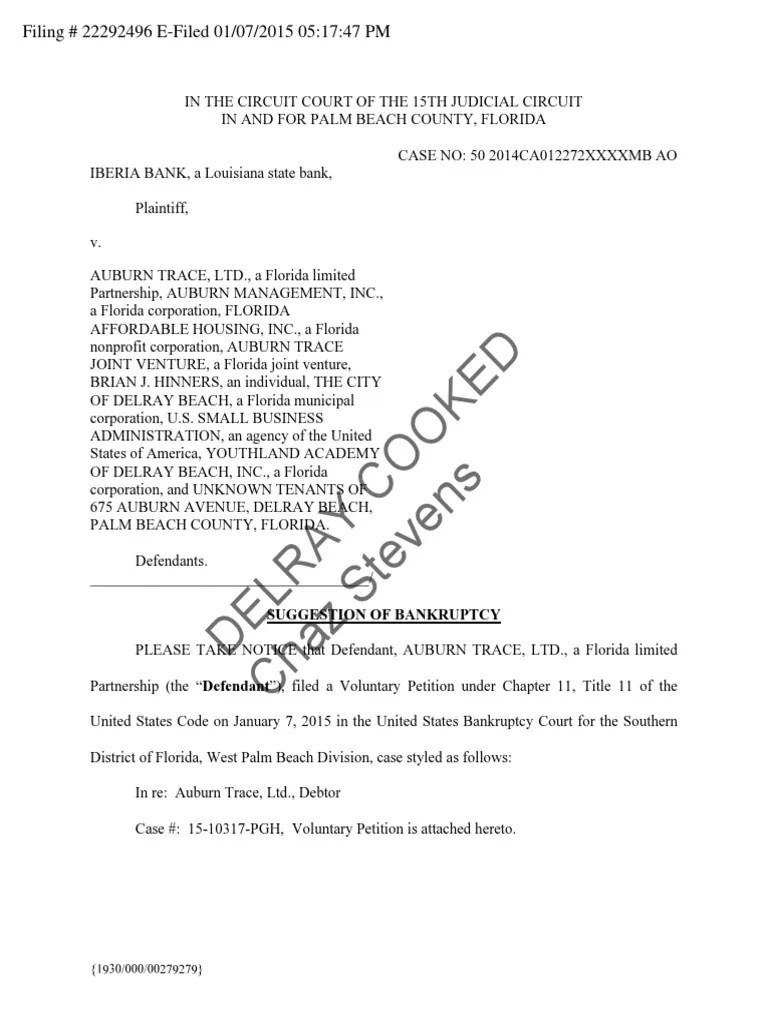 Suggestion of Bankruptcy PDF Chapter 7 Chapter 11