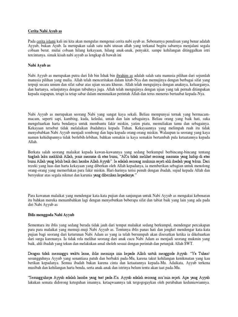 Cerita Nabi Ayub As | PDF