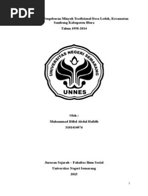 Perkembangan Pengeboran Minyak Tradisional Desa Ledok, Kecamatan Sambong  Kabupaten Blora | PDF