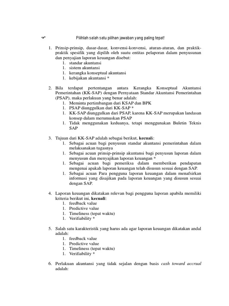 Soal Latihan Akuntansi Pemerintahan