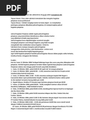 Cara Mengatur Jadwal Pimpinan | PDF