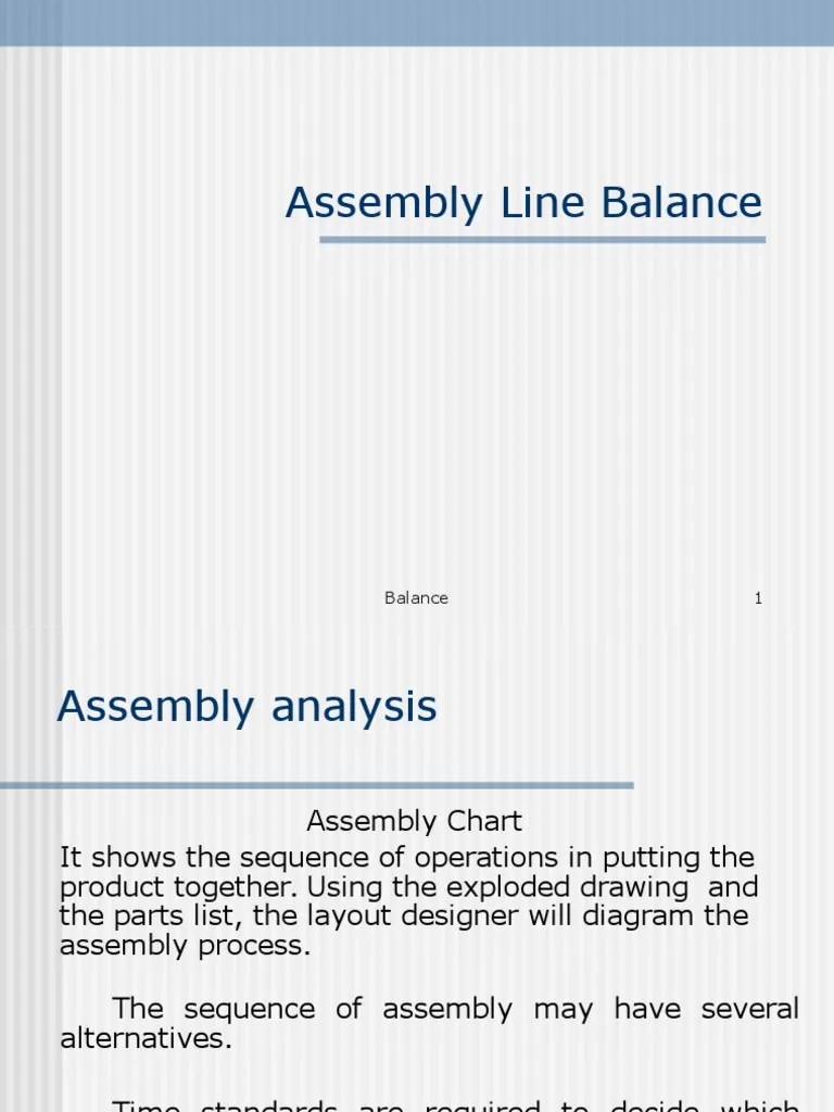 Assembly Line Balance OK PDF Percentage Hour