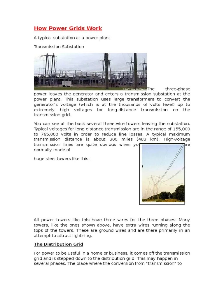 How Power Grids Work PDF Electric Power Distribution Electrical