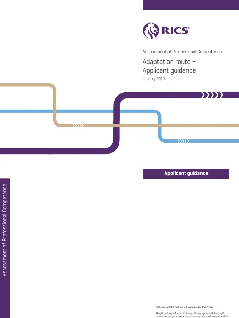 RICS APC Adaptation Route Applicant Guidance Competence (Human Resources) Critical Thinking