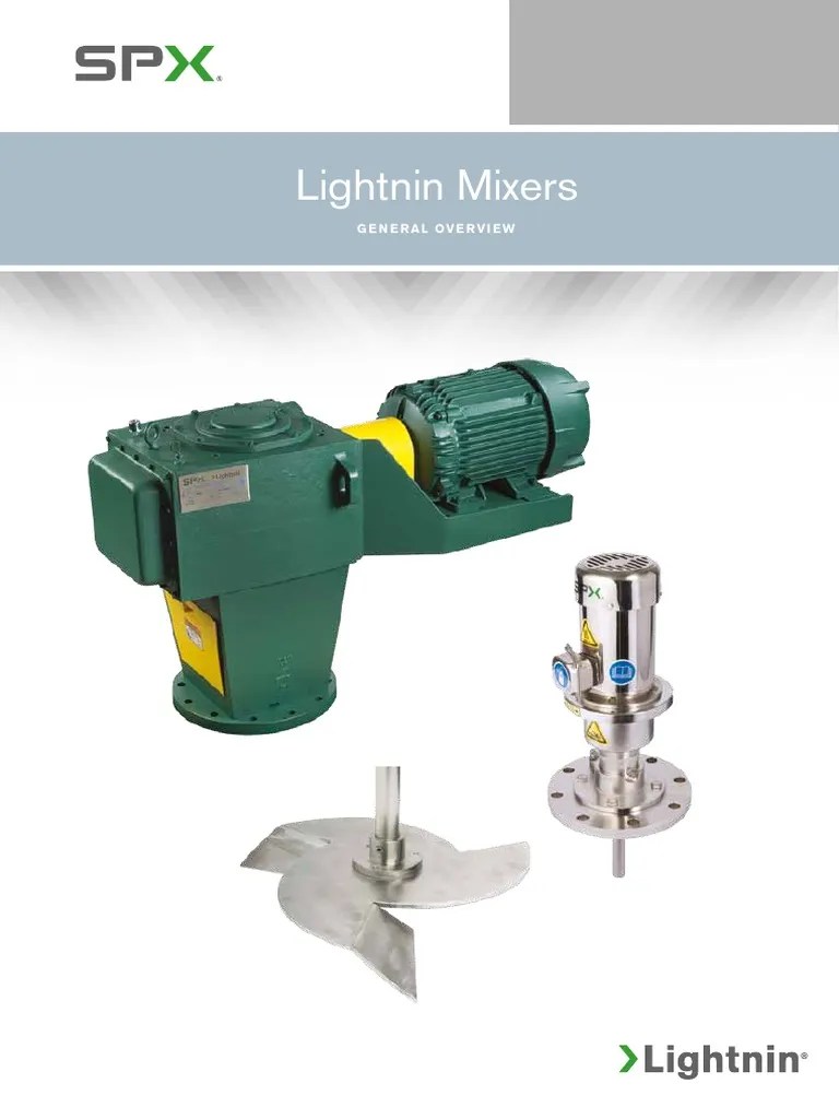 LIGHTNIN Top Entry Mixers Agitadores Impellers PDF Computational