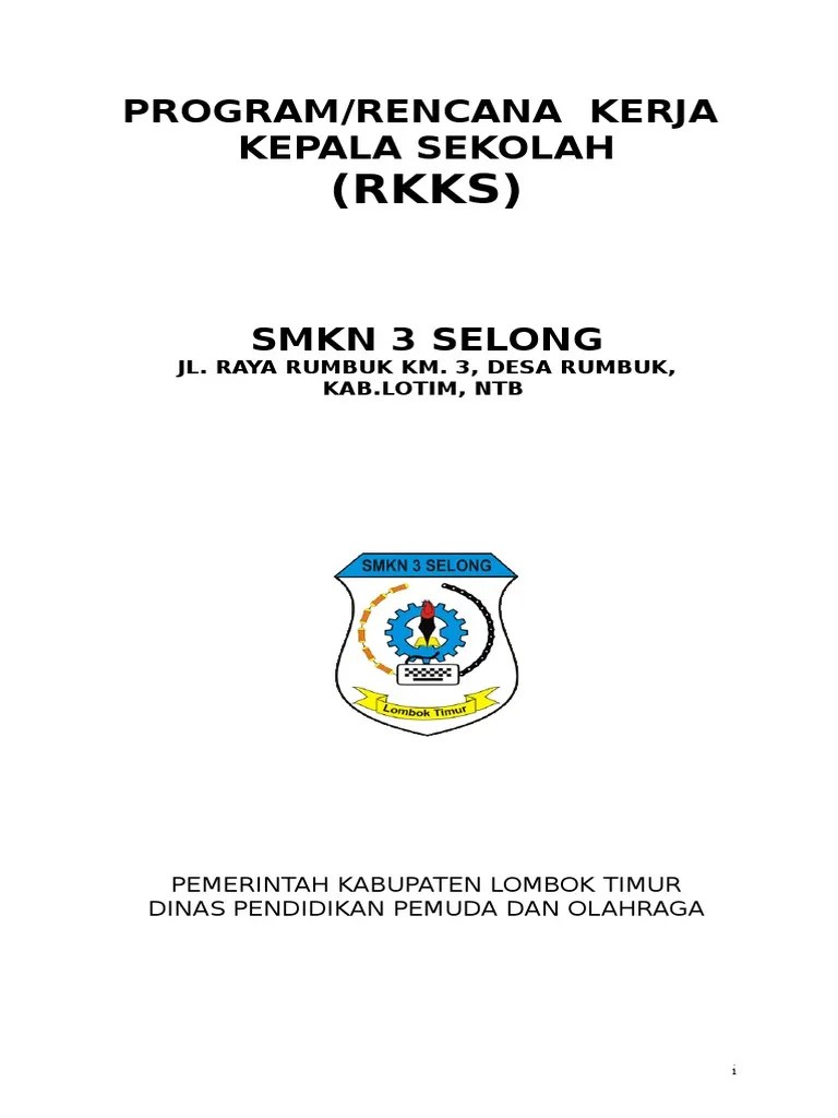 Program Kerja Kepala Sekolah SMK 3 Selong