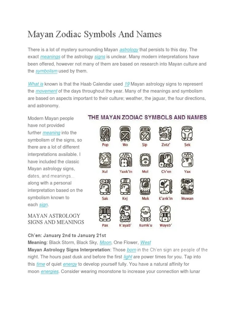 Mayan calendar zodiac signs 60 photos