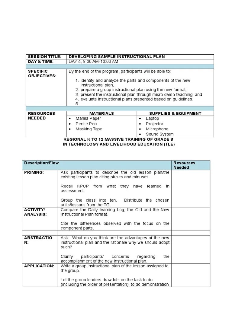 Lesson 7 Detailed Lesson Plan Xlsx Instructional Plan - vrogue.co