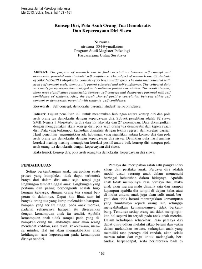 Jurnal Kepercayaan Diri