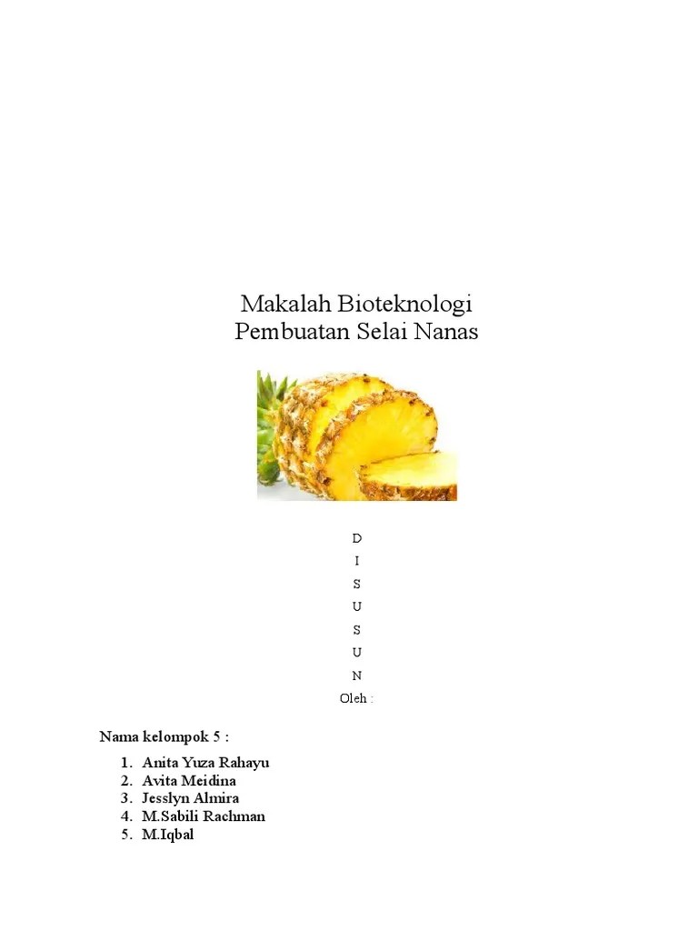Makalah Cara Membuat Selai Nanas