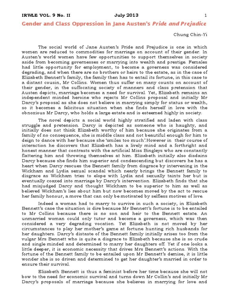 Pride and PrejudiceLibre Resumen PDF Pride And Prejudice Mr. Darcy