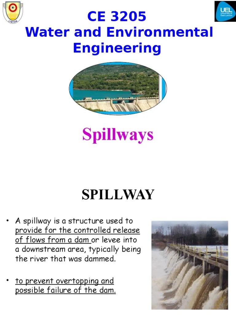 Spillways types.pptx Spillway Dam