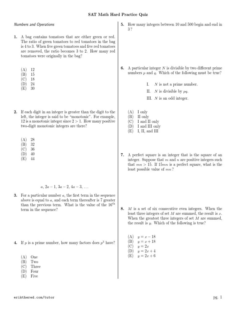 Sat Math Hard Practice Quiz | Triangle | Summation