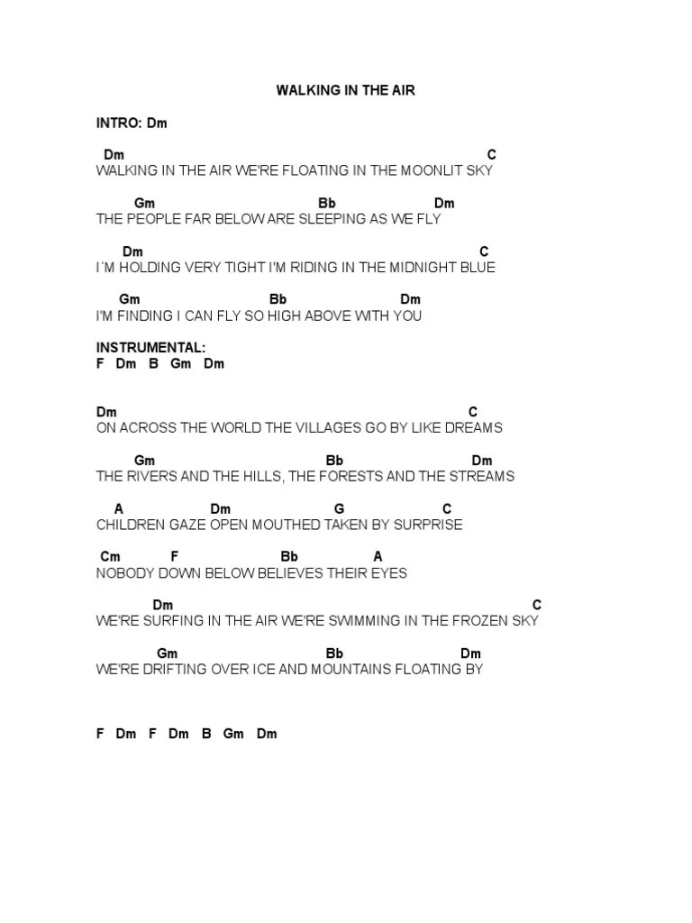 Walking in the Air Chords