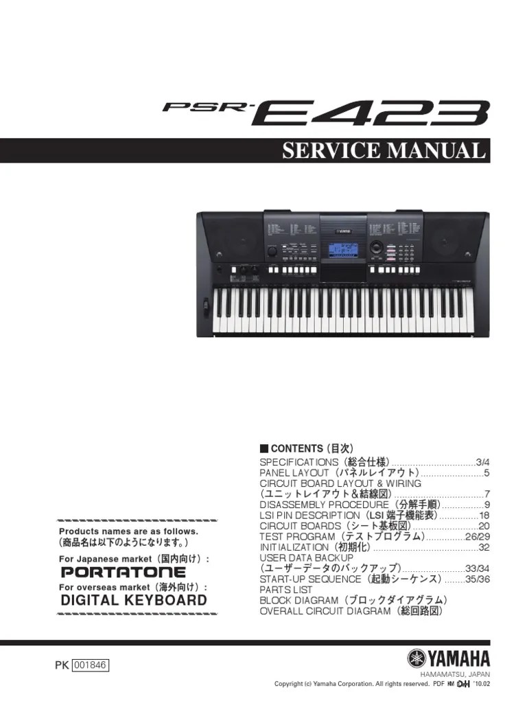 Yamaha Keyboard Wiring Diagram Wiring Diagram Schemas