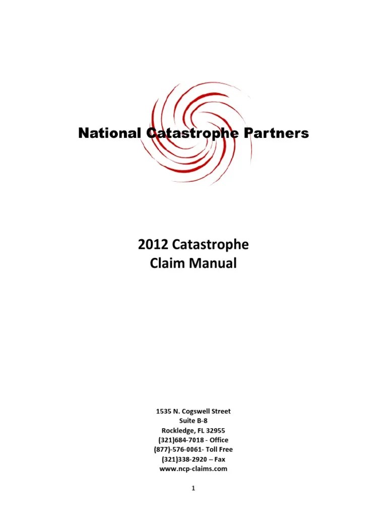 2012 CAT Manual With Forms Library | PDF | Insurance | Email