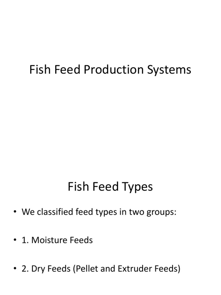 Fish Feed Production Systems PDF Mill (Grinding) Industries