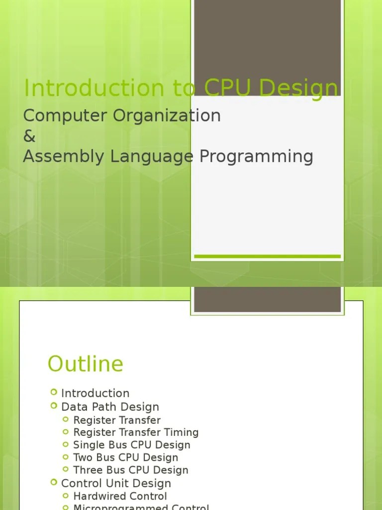 Control Unit Design New PDF Central Processing Unit Computer Architecture