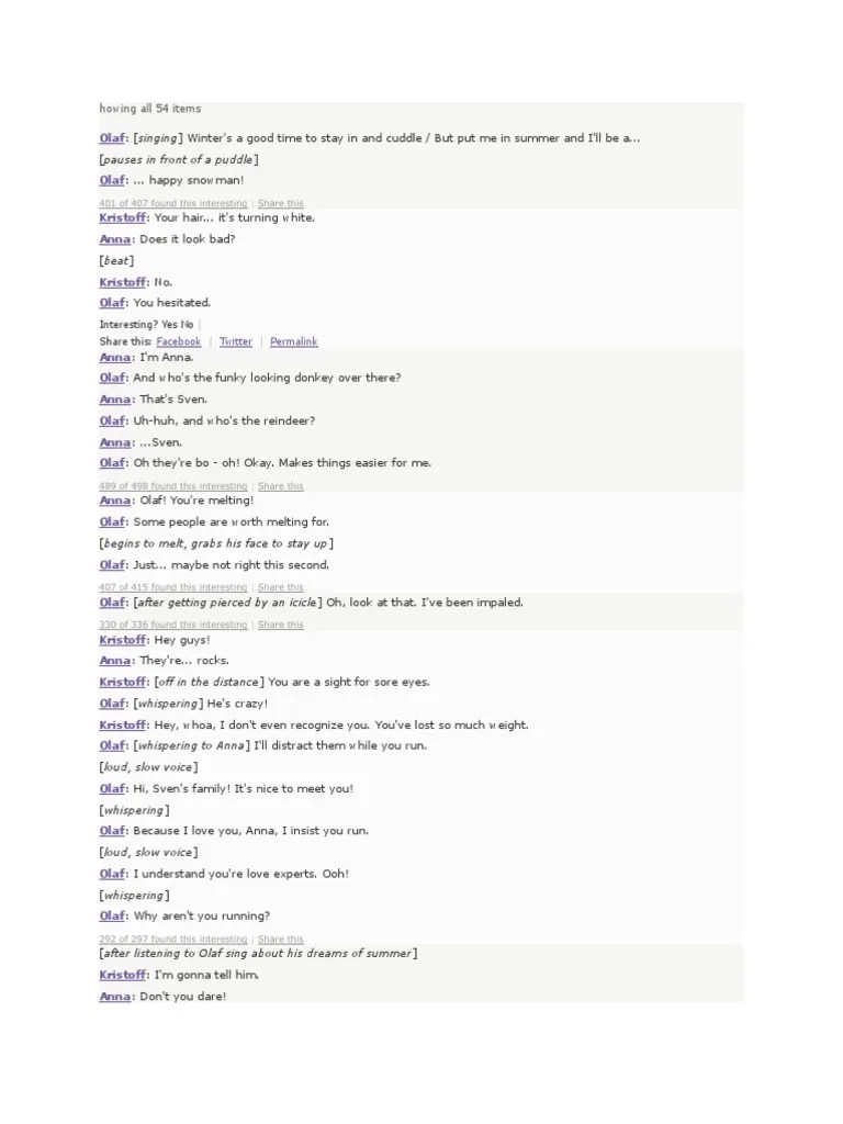 Frozen Dialogues Musical Theatre Characters Kingdom Hearts Characters