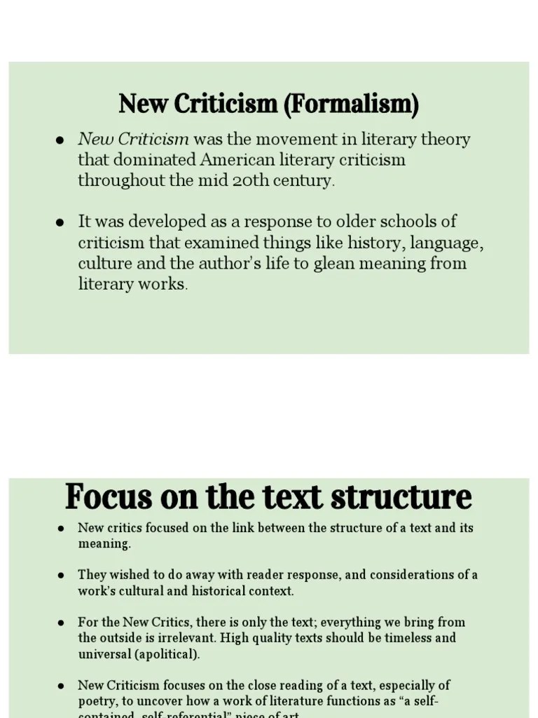 new criticism Criticism Literature About Literature Free 30day