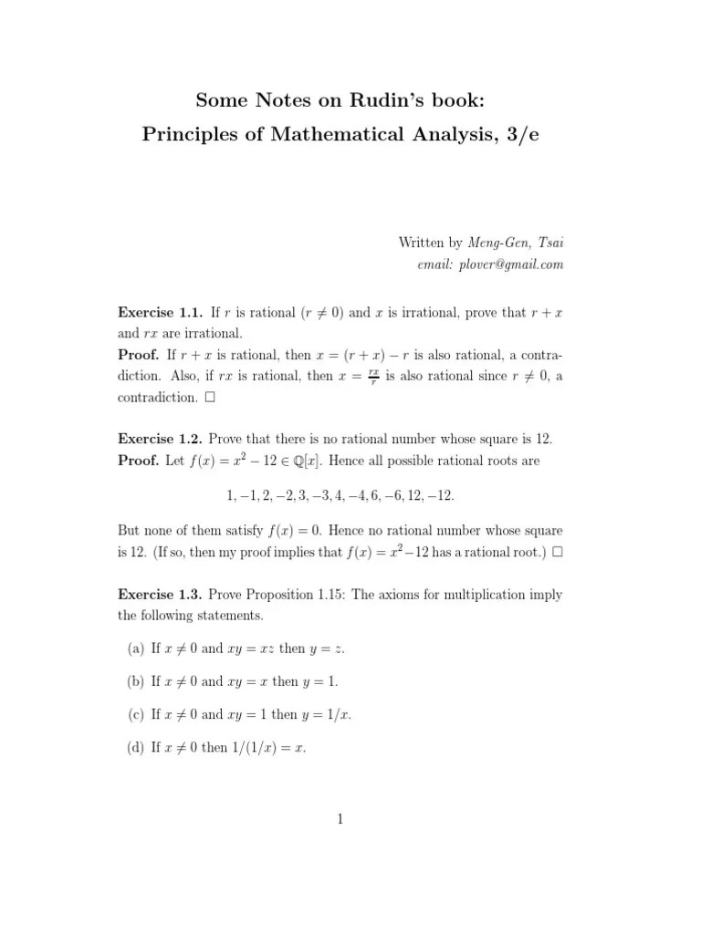 Principles of Mathematical Analysis Rudin Solutions Serie (Matemáticas) Espacio