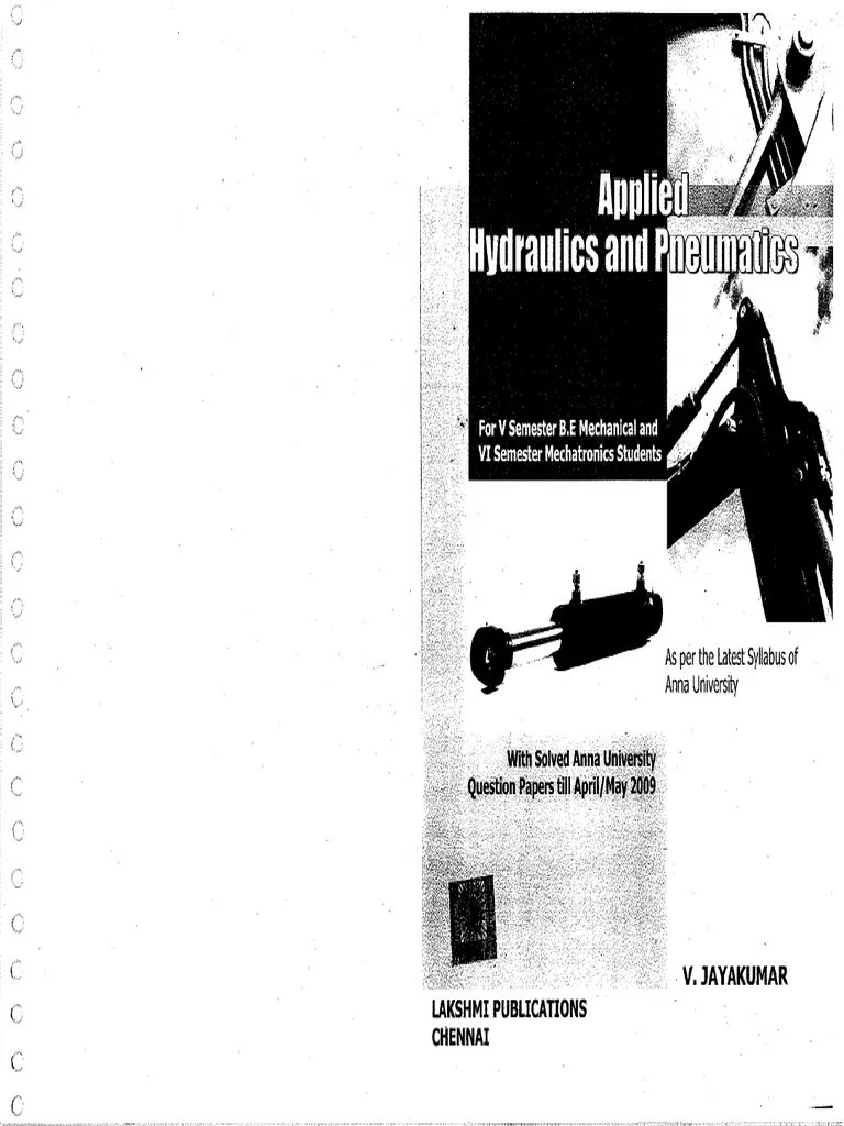 Applied Hydraulics and Pneumatics PDF