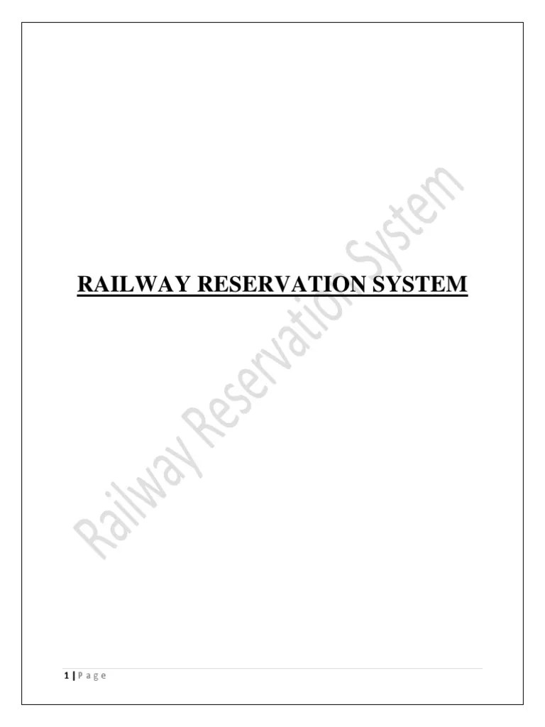Modeling a Railway Reservation System Use Cases, Activity Diagrams