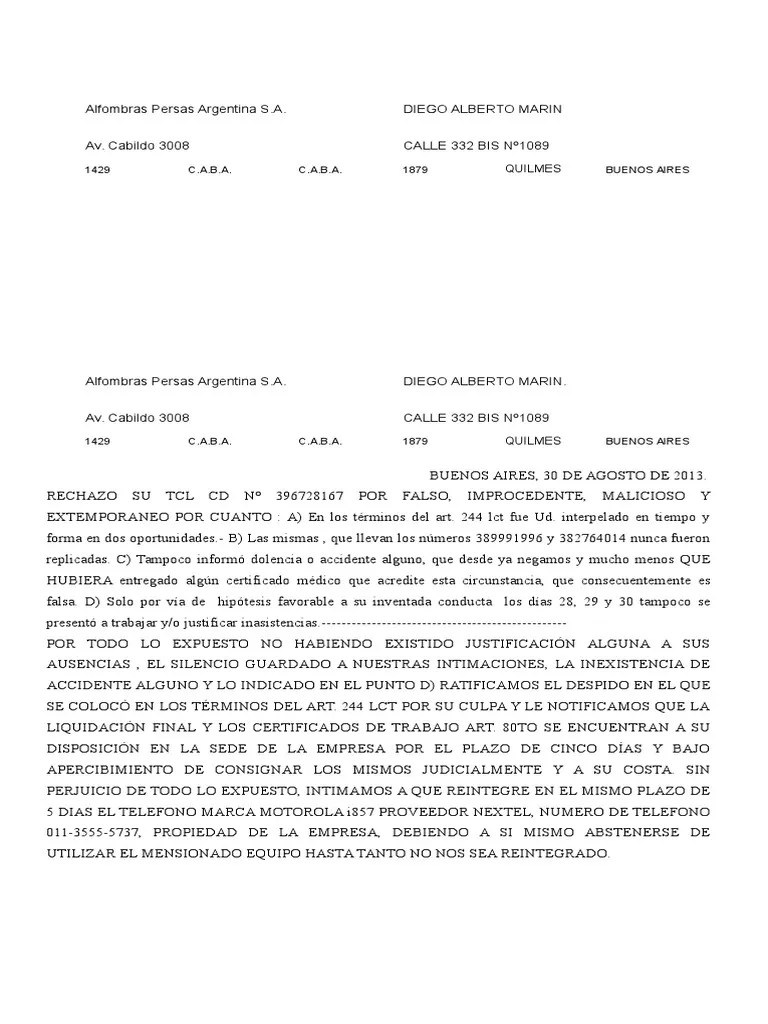 Plantilla Carta Documento Para Word