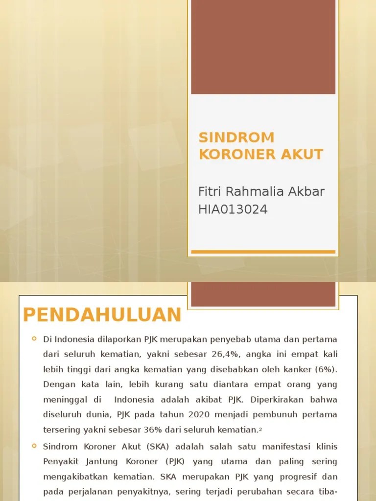 Acute Coronary Syndrome, Sindrom Koroner Akut