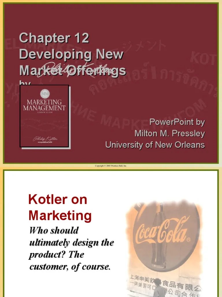 Developing new market offerings Kotler Strategic Management Brand