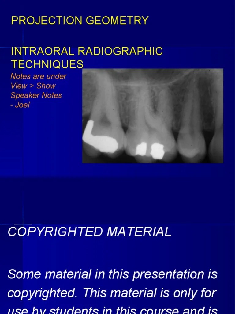 Radiology L07 Projection Geometry Dental Anatomy Radiography