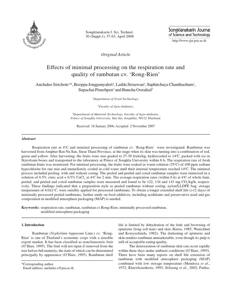 Jurnal Minimally Process 1 (Rambutan) Chemical Substances Agriculture